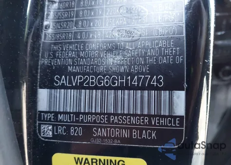 2016 Land Rover Range Rover Evoque Se/Se Premium from USA, damaged, VIN SALVP2BG6GH147743